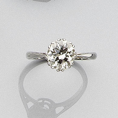 A diamond single-stone ring