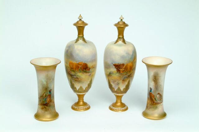 A pair Royal Worcester vases