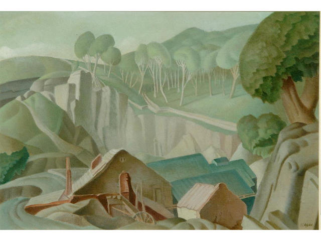 Harry Epworth Allen R.B.A., P.S. (1894-1958) "The Quarry" 32.5 x 47.5cm