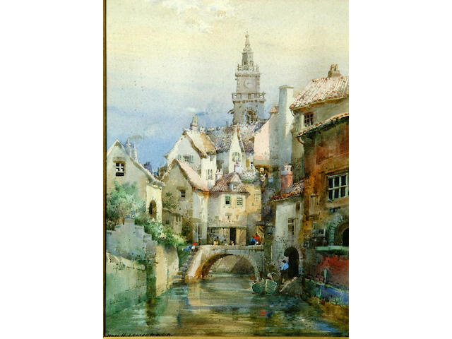 Noel Harry Leaver A.R.C.A. (1889-1951) "A Dutch Canal"signed, watercolour.