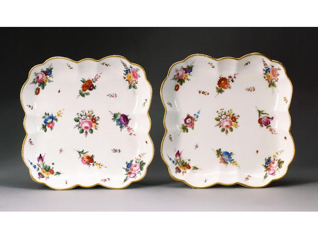 A good pair of Nantgarw dessert dishes circa 1818-20
