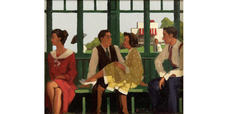 Jack Vettriano OBE (b1954) "And some they never do" (study) 25 x 30cm (10x12")