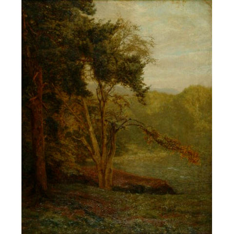 Frank Walton (1840-1928) 'Duck on a Surrey pond'
