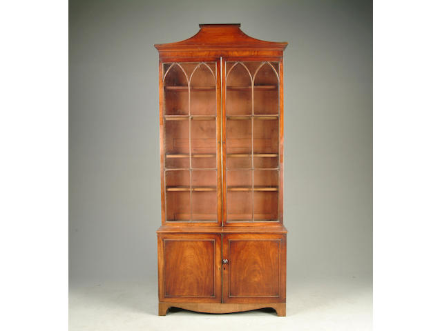 A mahogany bookcase