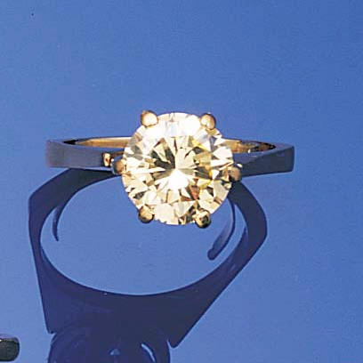 A diamond single-stone ring