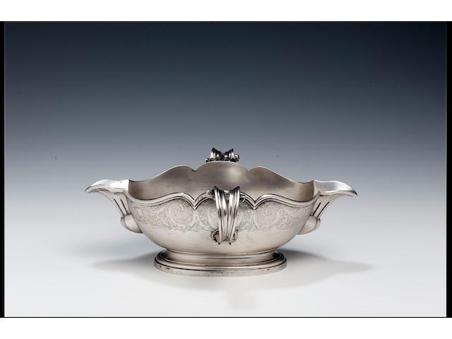A good 18th Century Belgian double-lipped sauceboat by Guillaume-Gaspar Velez, Li&#232;ge, 1748/49,