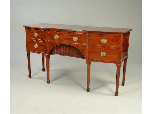 A George III mahogany bow front sideboard