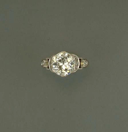 A diamond single-stone ring