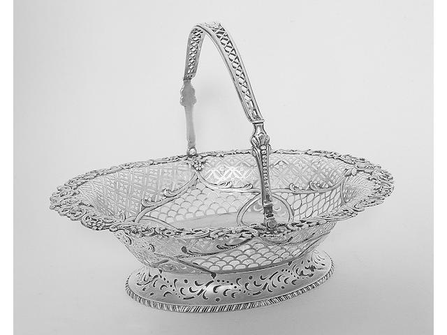 An Irish swing handled basket, probably by Stephen Walsh, Dublin, circa 1770,