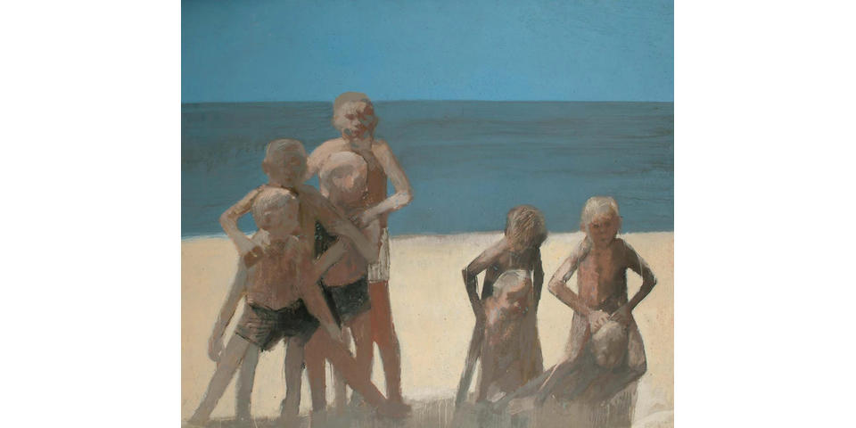 Boys on a beach, Spain 122 x 138cm.