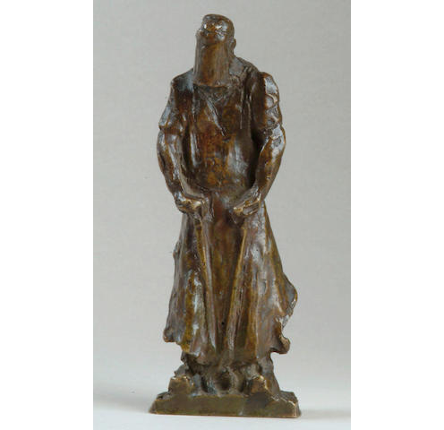 Aime-Jules Dalou : A French bronze figure of a workman