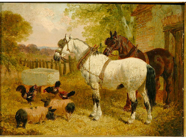 J.F.Herring Jnr A pair of farmyard scenes (2)
