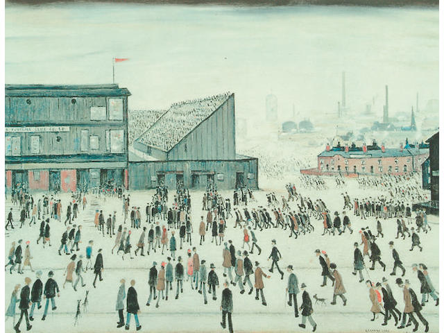 After Laurence Stephen Lowry (1887-1976) 'Going to the Match' 52.5 x 68cm