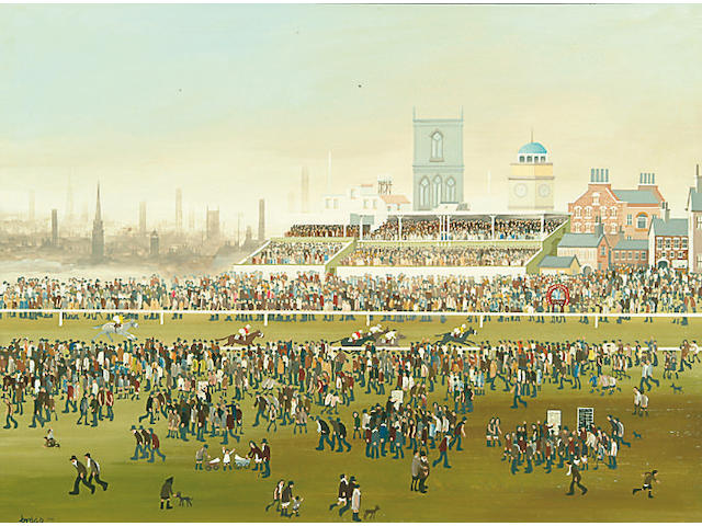 Brian Shields (Braaq) (1951-1997) 'York Races' 42.5 x 58.5cm