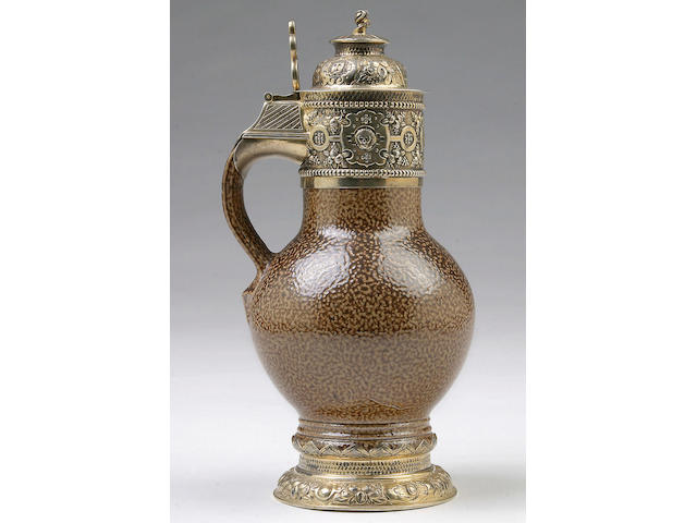 An eighteenth Century style Tigerware lidded tankard, by Nathan and Hayes, Chester 1912,
