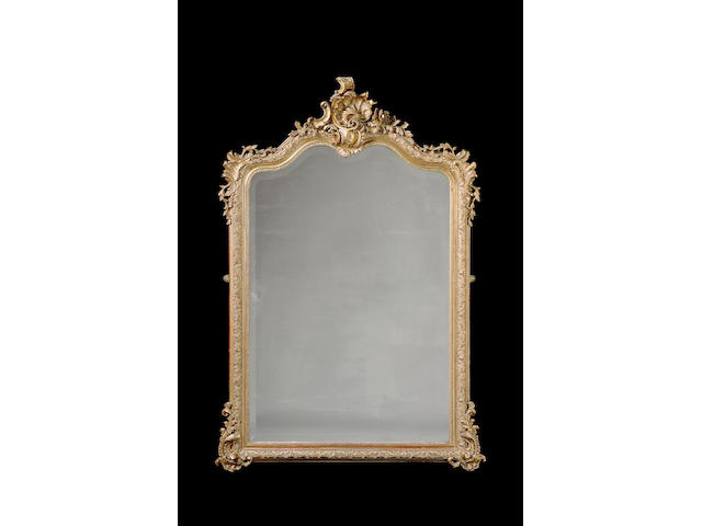 A late 19th Century Napolean III overmantle mirror