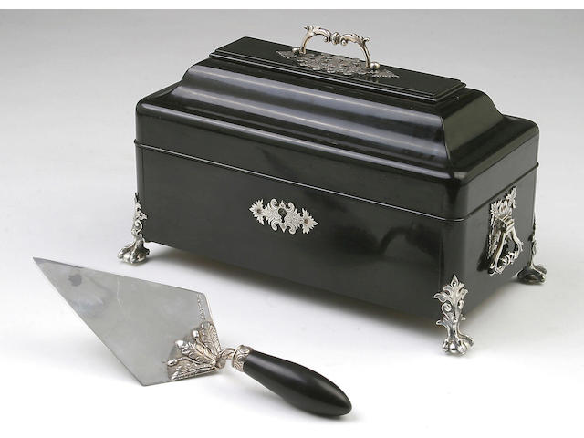 A Victorian tea caddy box, London 1846,