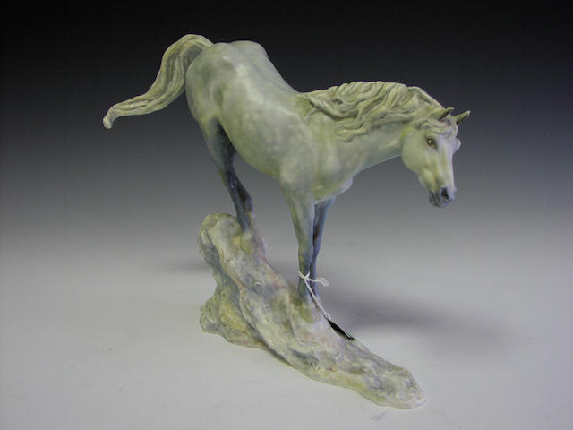Connemara Stallion, 'Cocum Hawkstone', A Royal Worcester model, numbered 34 from 250,