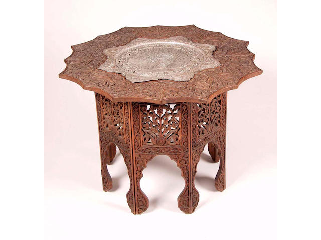 A Kashmiri hardwood table