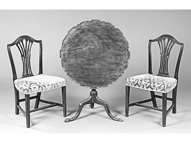 A George III mahogany tripod table,