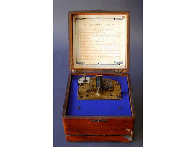 A Coronation disc musical box,
