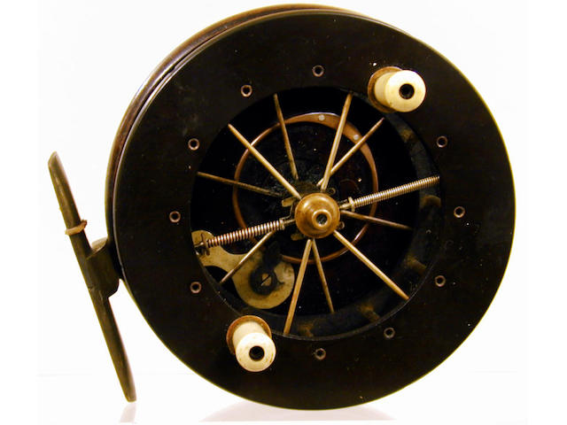 An Allcocks "Coxon Aerial" centre pin reel 4 1/2",