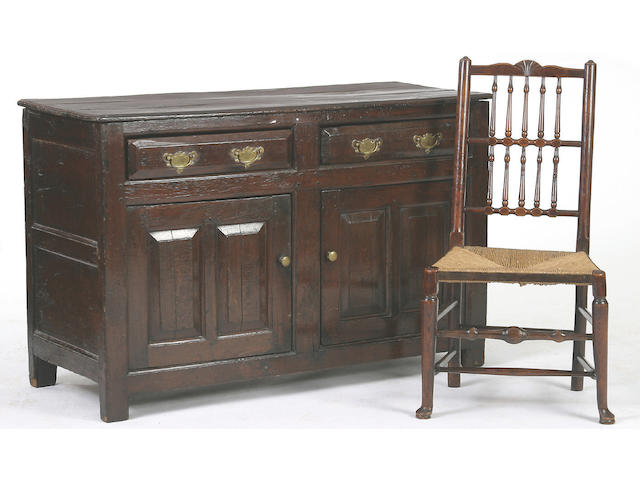 A mid 18th Century oak low dresser,