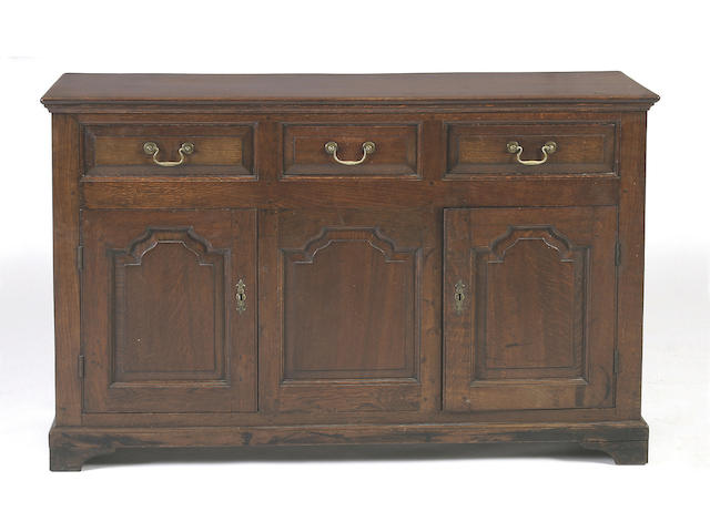 An oak low dresser,