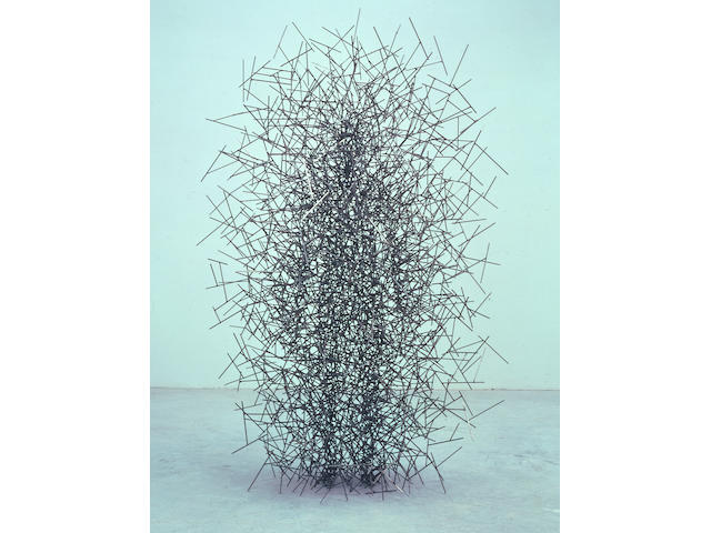 Antony Gormley (b.1951) Quantum Cloud XIV 250 x 163 x 160 cms. (98 3/8 x 64 1/8 x 63 ins.)