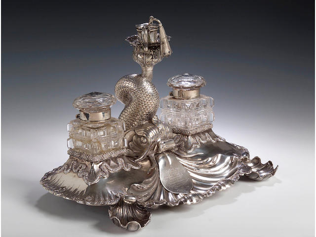 A 19th century Indian colonial inkstand,