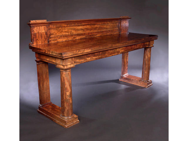 A William IV mahogany twin pedestal Serving Table,