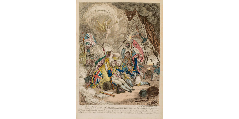 James Gillray ...the Death of Admiral Lord Nelson-in the moment of victory!