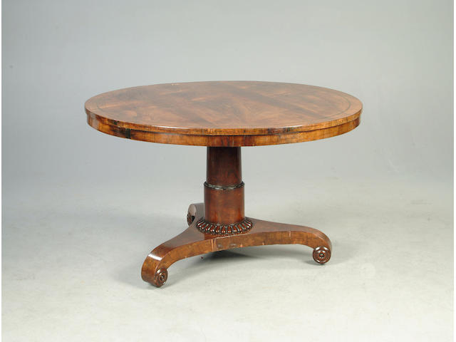 A William IV rosewood breakfast table