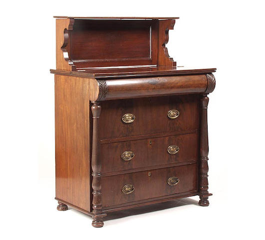 A William IV mahogany secretaire chiffonier