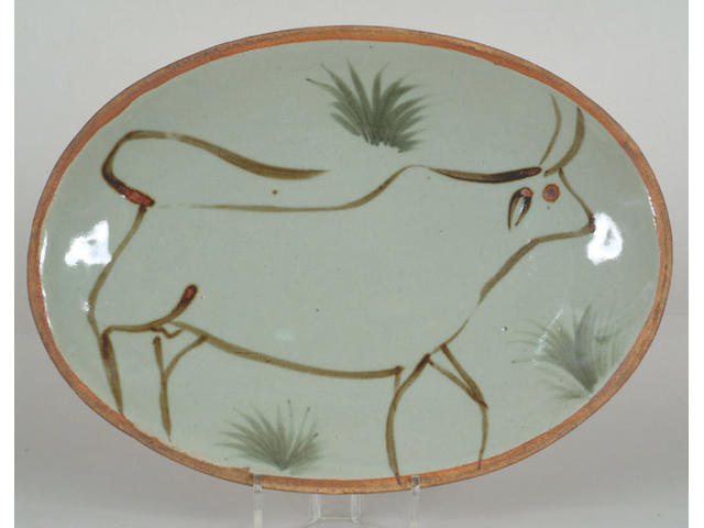 A Michael Cardew stoneware meat platter