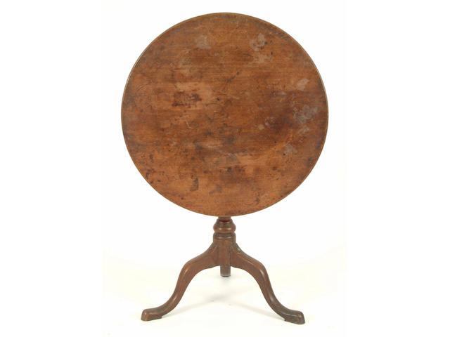 An 18th Century mahogany circular tripod table
