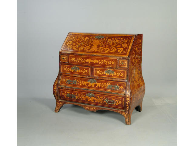 An 18th century Dutch marquetry bureau