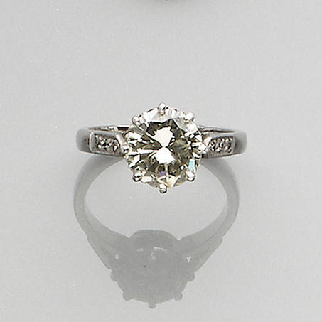 A diamond single-stone ring
