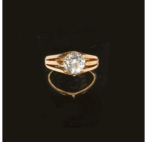 A diamond single-stone ring