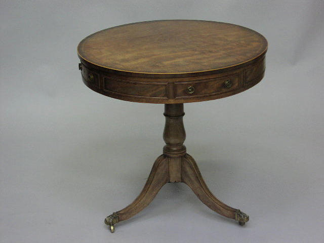A Regency mahogany drum table,