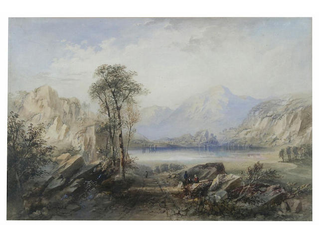 Attributed to Cornelius Pearson 'Loch Katrine', 51 x 76cm.