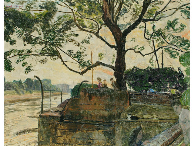Carel Weight (British, 1908-1997) 'From Julian Trevelyan's Garden' 17 x 21 1/2 in. (43 x 55cm.)