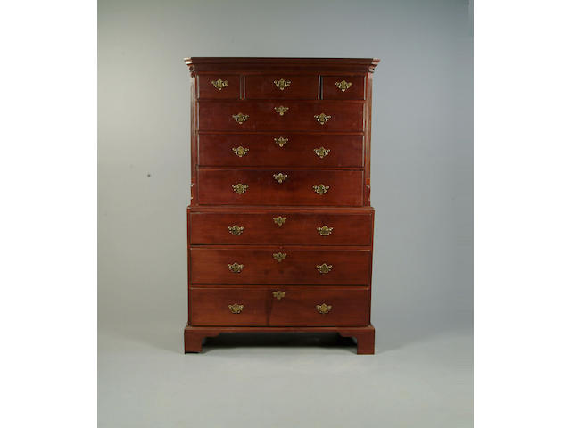 A George III mahogany chest on chest
