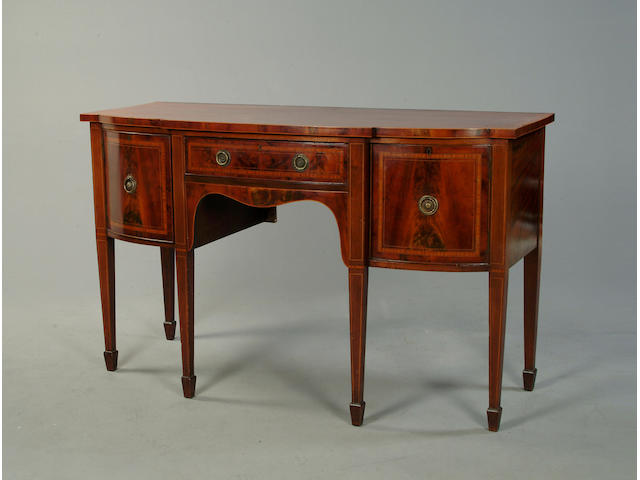 Geroge III style mahogany sideboard of breakfront form