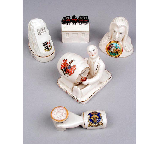 A small group of assorted crested china,