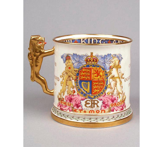 Edward VIII 1937 Coronation; a limited edition Paragon porcelain mug of large form,