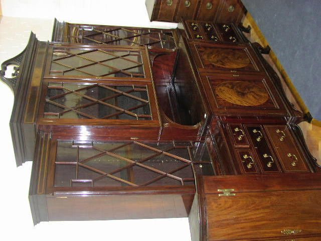 An Edwardian mahogany display cabinet, by Lamb of Manchester,