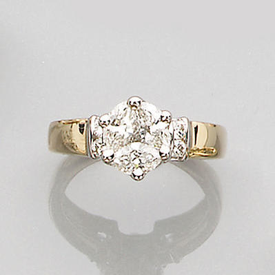 A diamond single-stone ring