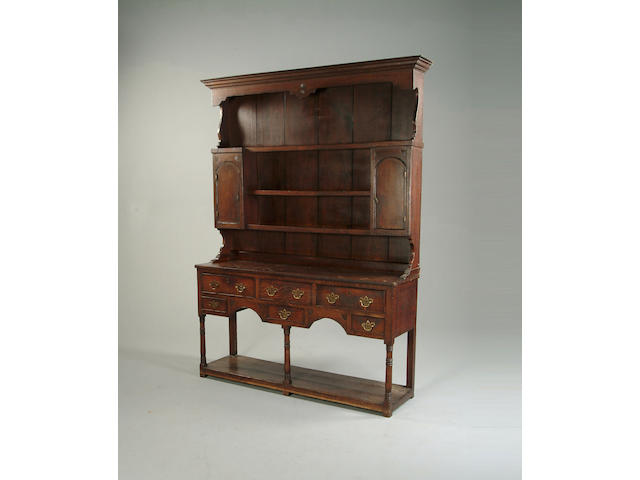 A mid 18th century oak dresser