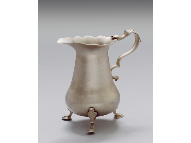 A good 18th century Channel Islands silver cream jug, by Thomas David Mauger, Jersey circa 1750,